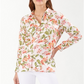 Camisa feminina Tommy Bahama Petal Of Honor com botões, branca, tamanho médio
