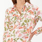 Camisa feminina Tommy Bahama Petal Of Honor com botões, branca, tamanho médio