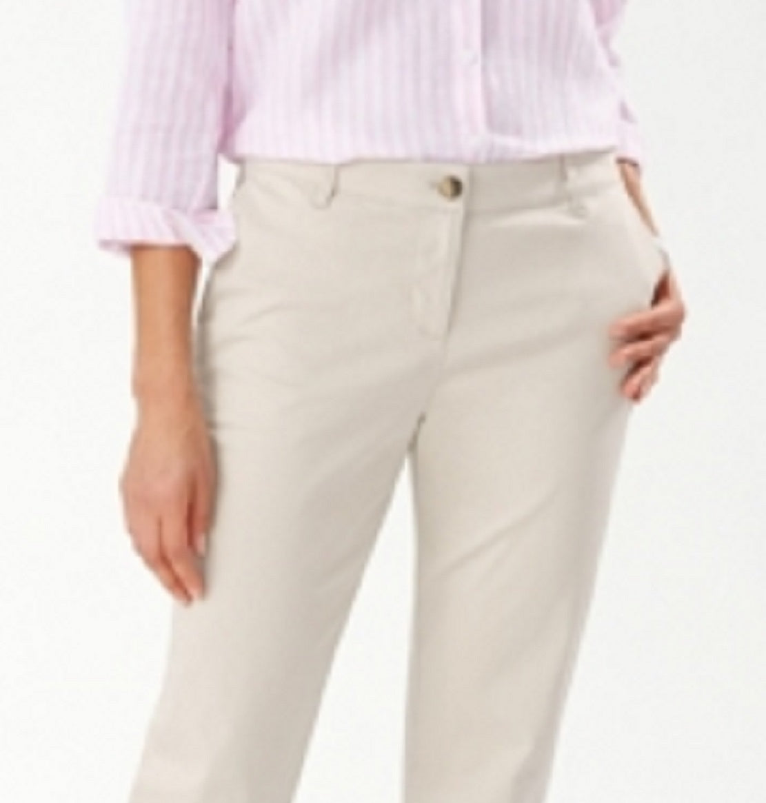 Calça curta feminina Tommy Bahama, branca, tamanho 12