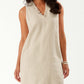 Vestido feminino Tommy Bahama Two Palms com babados e decote em V, linha A, marrom, tamanho médio