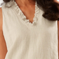 Vestido feminino Tommy Bahama Two Palms com babados e decote em V, linha A, marrom, tamanho médio