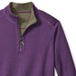 Camisa Tommy Bahama Masculina com Zíper de 1/4 e Manga Curta, Roxa, Tamanho X-G