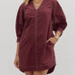 Entro - Zip Lantern Sleeve Mini Dress