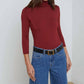 L'Agence - Aja Turtleneck 3/4 Sleeve Top