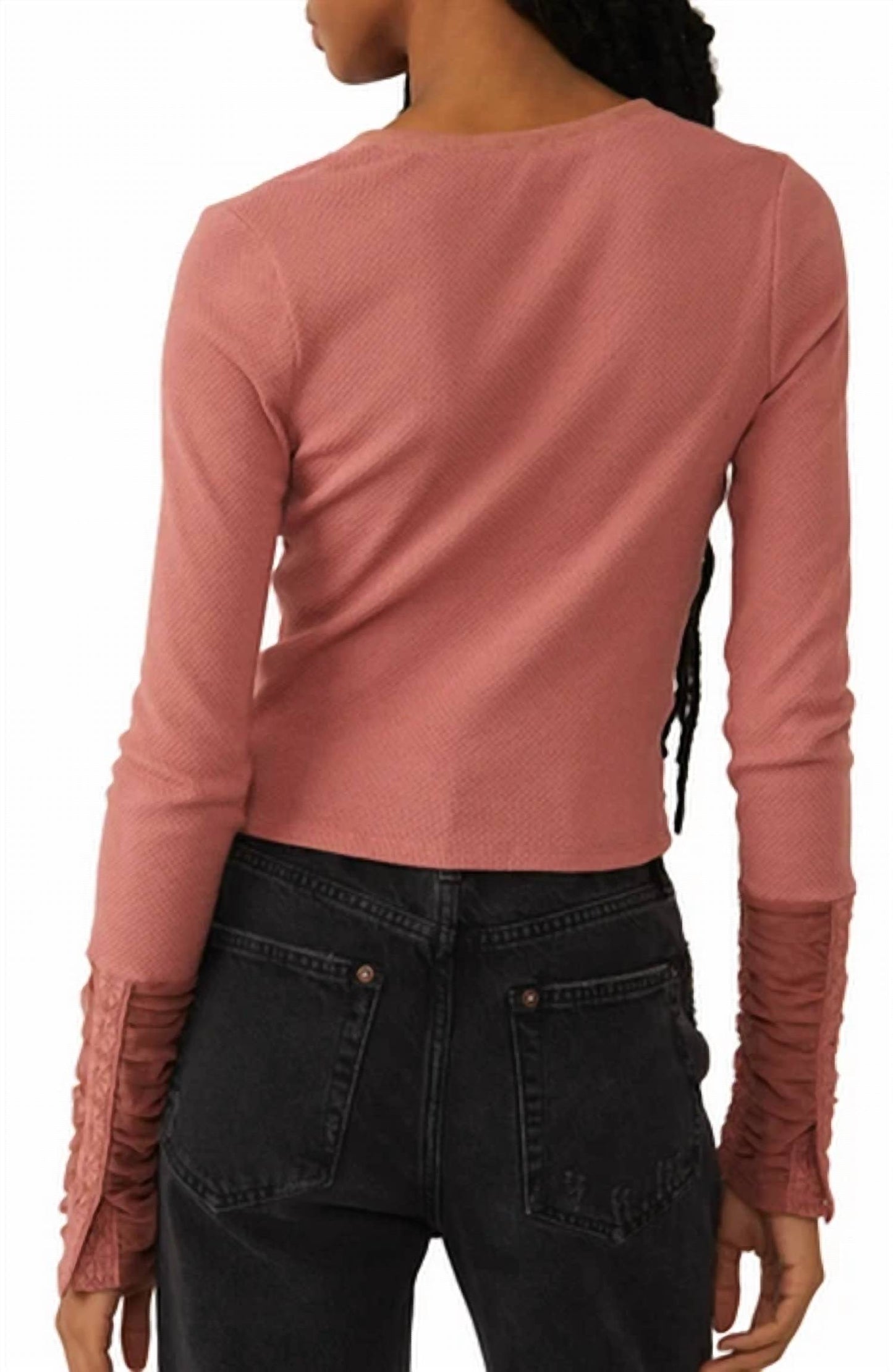 Free People - Wear Me Out Long Sleeve V-neck Top