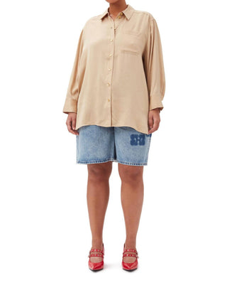 Ganni - Camisa de cetim lavado