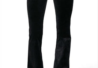 PAIGE Lou Lou Velvet High Waist Flare Pants Black Size 25