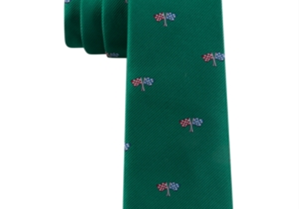 Tommy Hilfiger Toddler &amp; Little Boys Racing Silk Tie Verde Tamanho Único