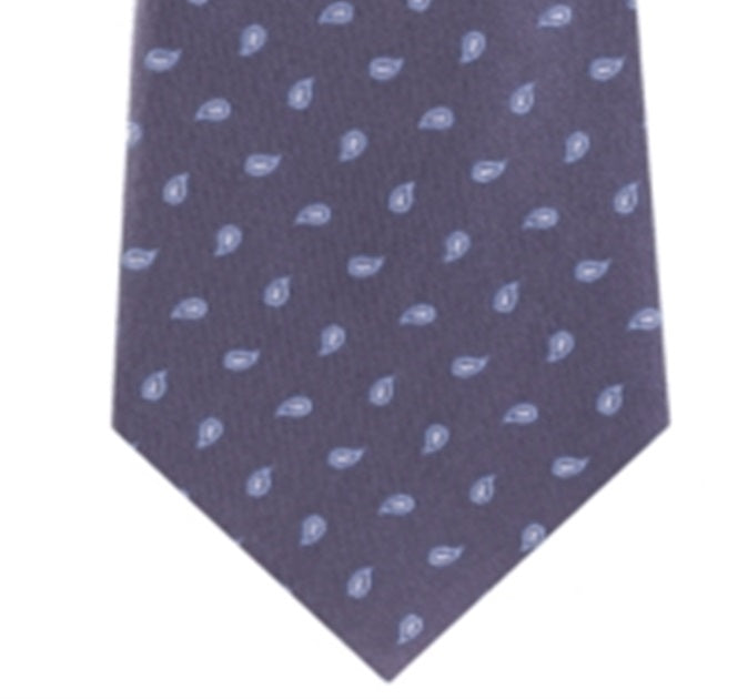 Gravata fina masculina Michael Kors Paisley cinza tamanho regular