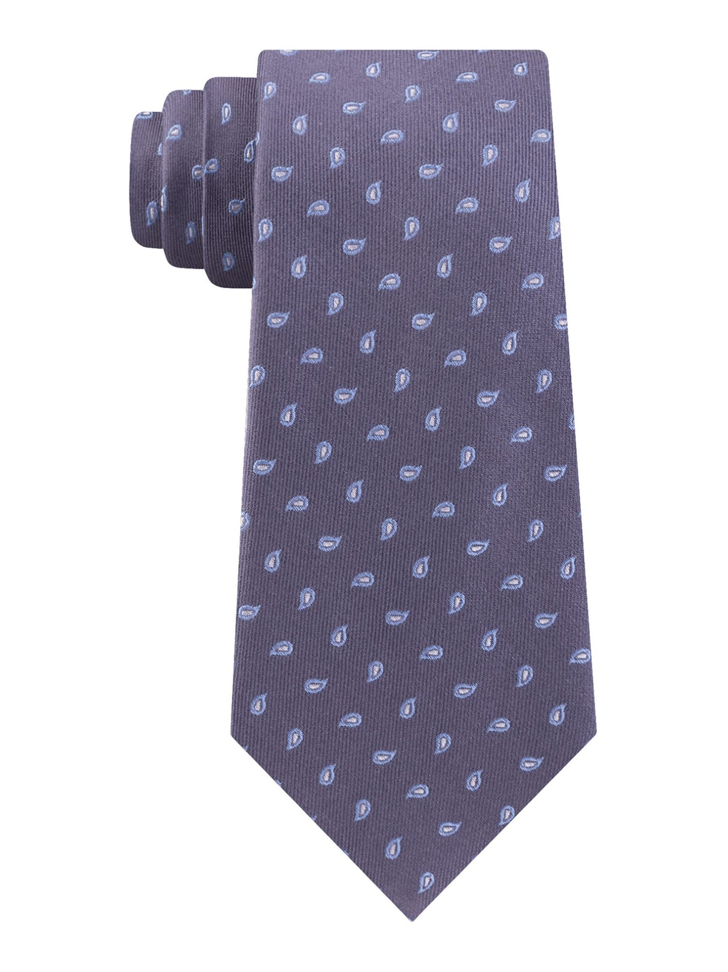 Gravata fina masculina Michael Kors Paisley cinza tamanho regular