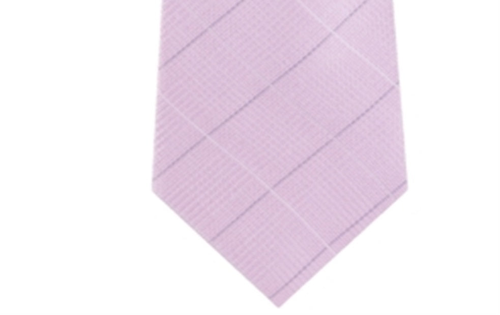 Gravata profissional de seda Michael Kors Elijah masculina, rosa, tamanho regular