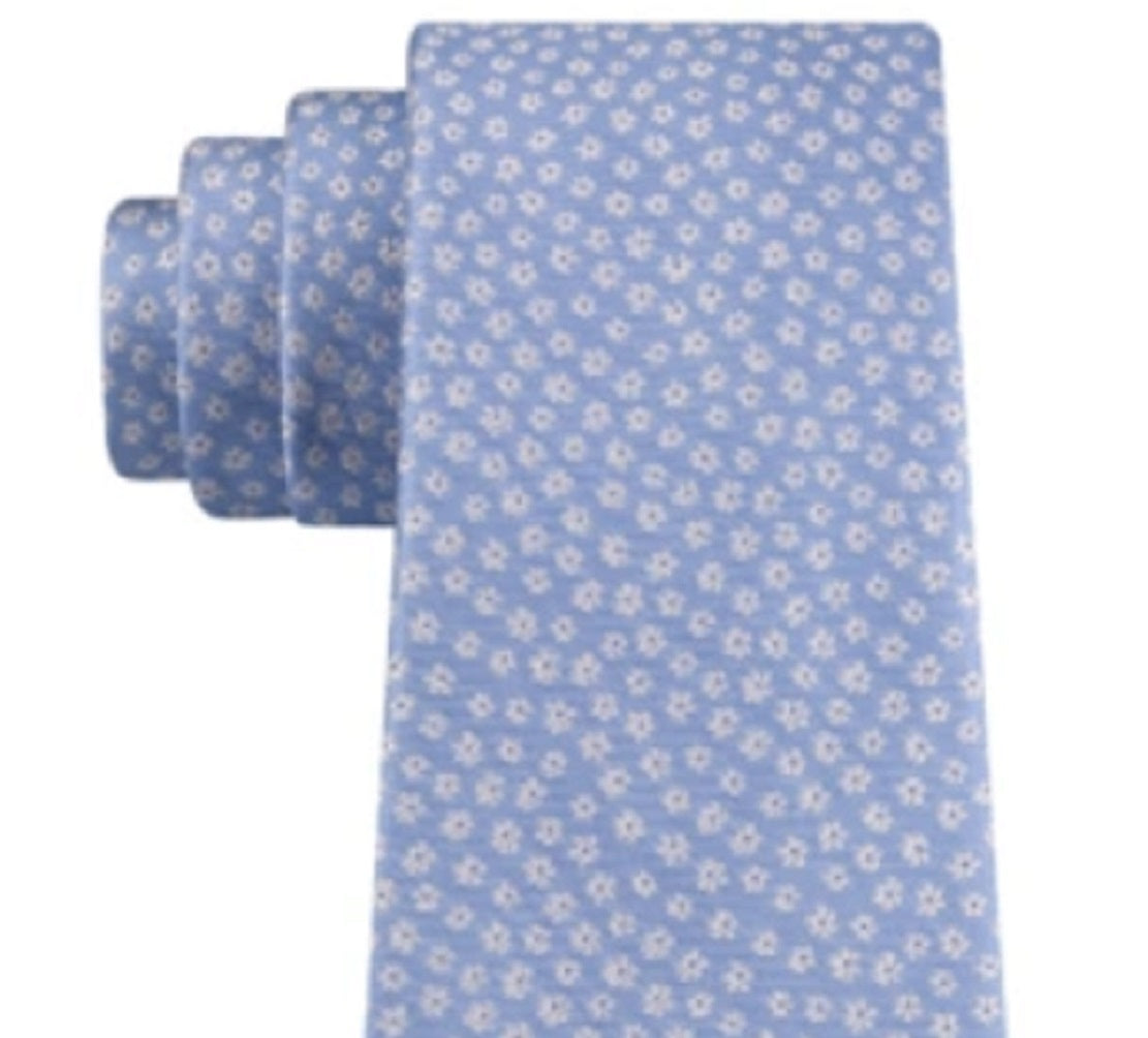 Gravata Tommy Hilfiger Masculina Mini Floral Azul Tamanho Regular