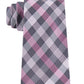 Gravata xadrez Michael Kors Spectrum masculina rosa tamanho regular