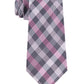 Gravata xadrez Michael Kors Spectrum masculina rosa tamanho regular