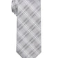 Gravata Calvin Klein Masculina Slim Frosted Xadrez Cinza Tamanho Regular