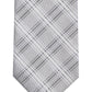 Gravata Calvin Klein Masculina Slim Frosted Xadrez Cinza Tamanho Regular