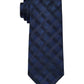 Gravata xadrez Calvin Klein masculina azul tamanho regular