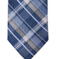 Gravata xadrez Michael Kors Classic Design Masculina Azul Tamanho Regular