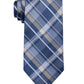 Gravata xadrez Michael Kors Classic Design Masculina Azul Tamanho Regular