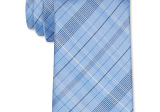 Calvin Klein Diffuse Shadow Plaid Slim Tie Azul Masculino Tamanho Único