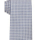 Calvin Klein Gravata Masculina Slim Grid de Seda Azul Tamanho Regular