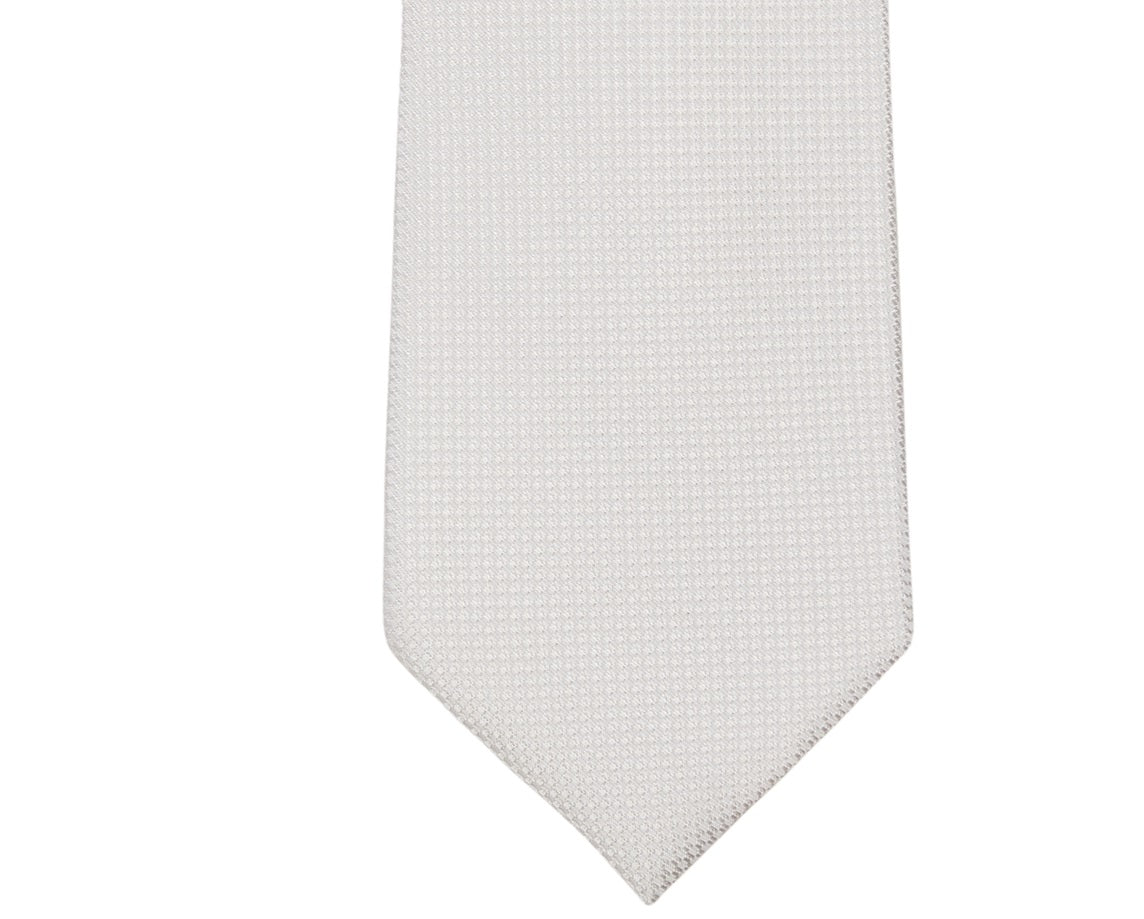 Gravata Calvin Klein Scallop Slim Texturizada Masculina Branca Tamanho Regular