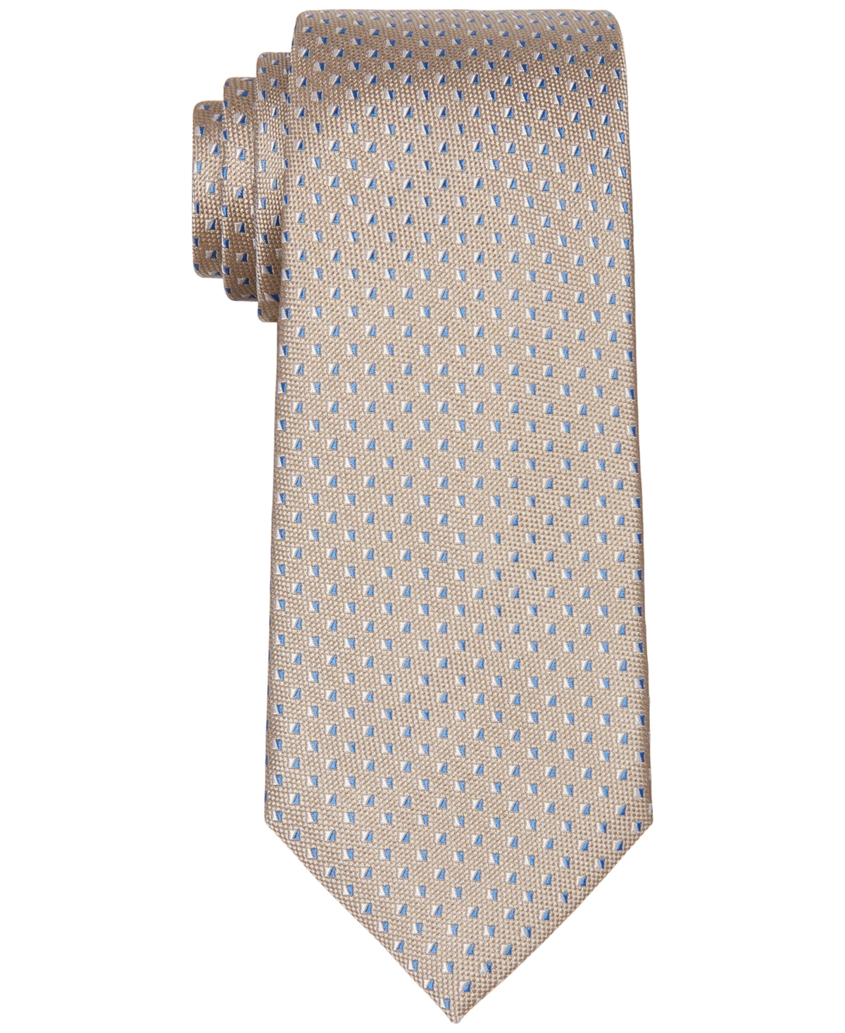 Gravata de seda clássica masculina Michael Kors, marrom, tamanho regular