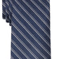 Gravata Slim Tommy Hilfiger Masculina Listrada Indigo Azul Tamanho Regular