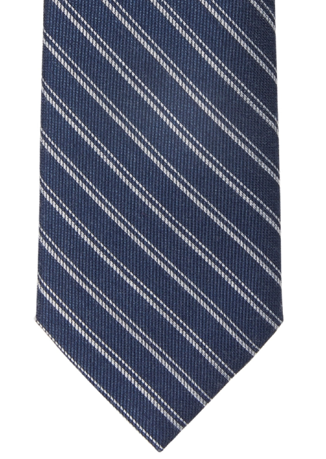 Gravata Slim Tommy Hilfiger Masculina Listrada Indigo Azul Tamanho Regular