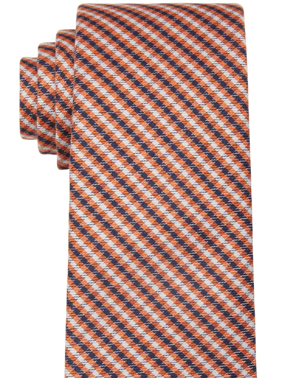 Gravata Tommy Hilfiger Classic Micro Check Masculina Laranja Tamanho Regular