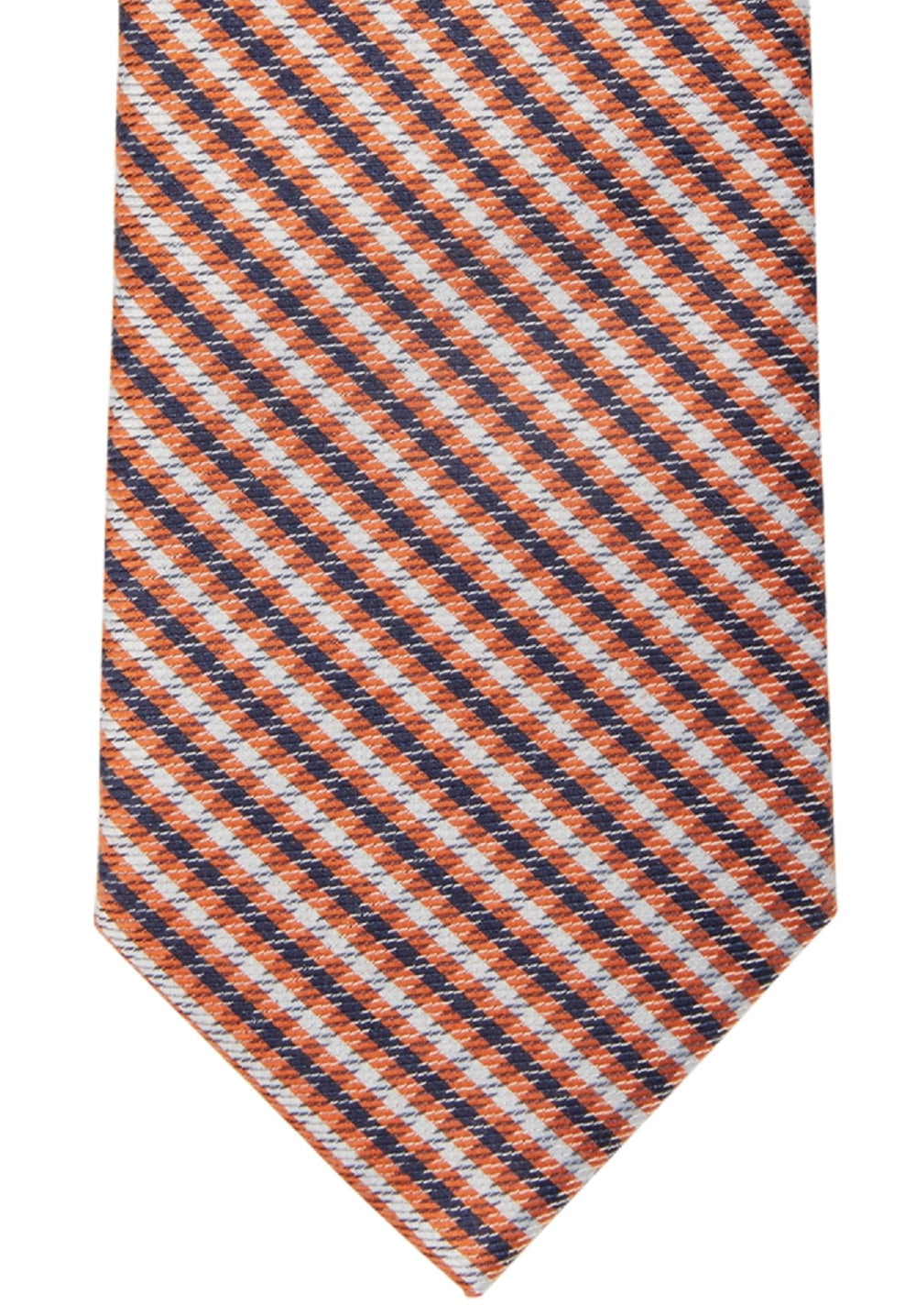 Gravata Tommy Hilfiger Classic Micro Check Masculina Laranja Tamanho Regular