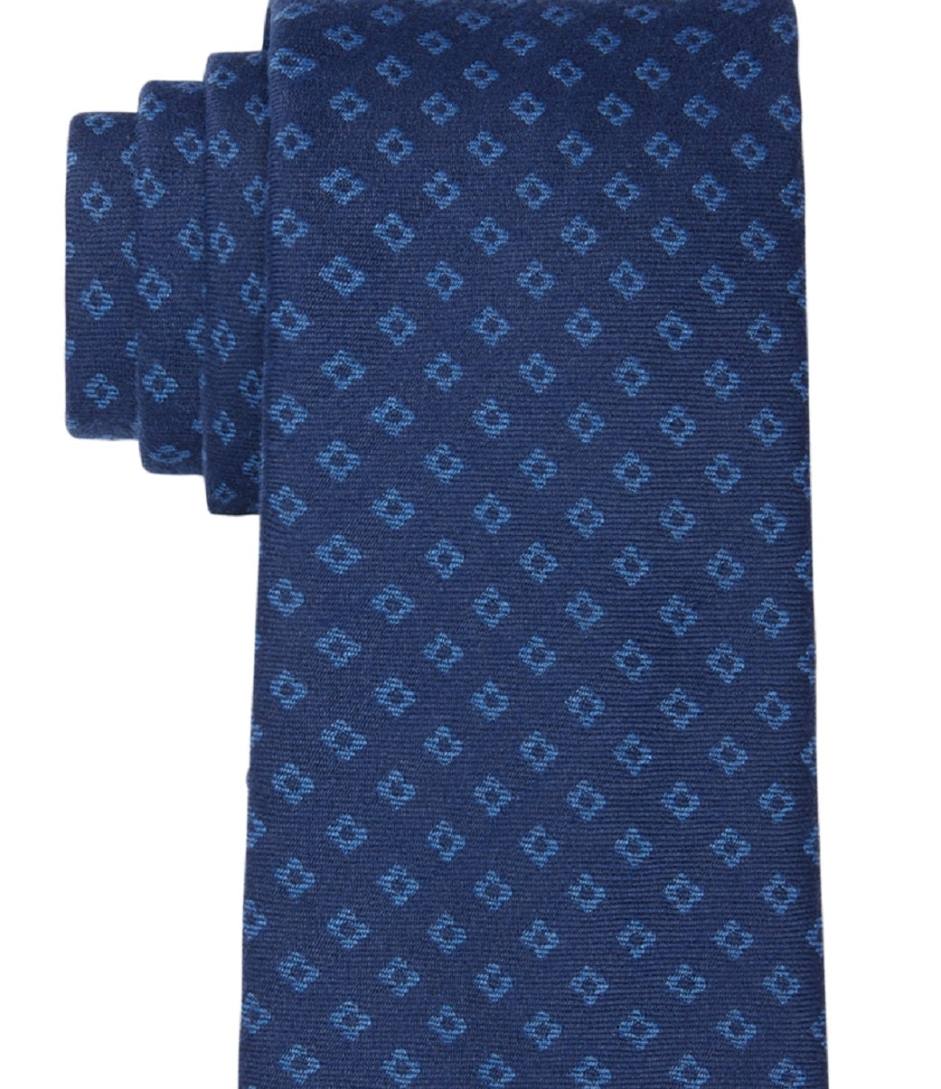 Gravata Tommy Hilfiger Clean Neat Masculina Azul Tamanho Regular