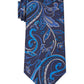 Gravata Paisley Clássica Masculina Michael Kors Azul Tamanho Regular