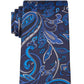 Gravata Paisley Clássica Masculina Michael Kors Azul Tamanho Regular