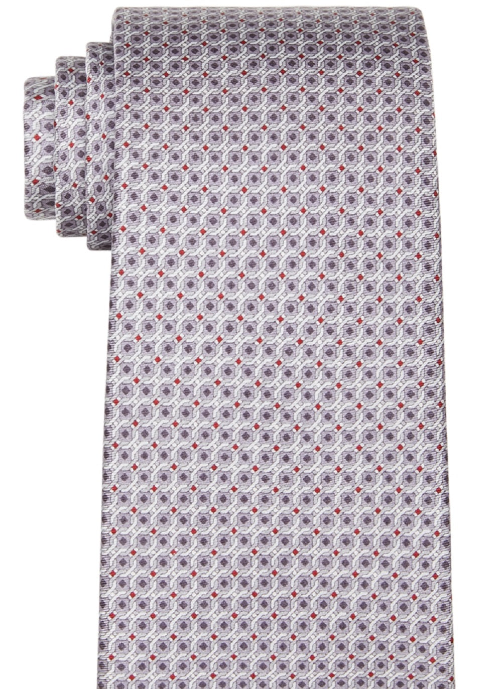 Gravata Michael Kors Masculina Classic Linked Squares Vermelha Tamanho Regular