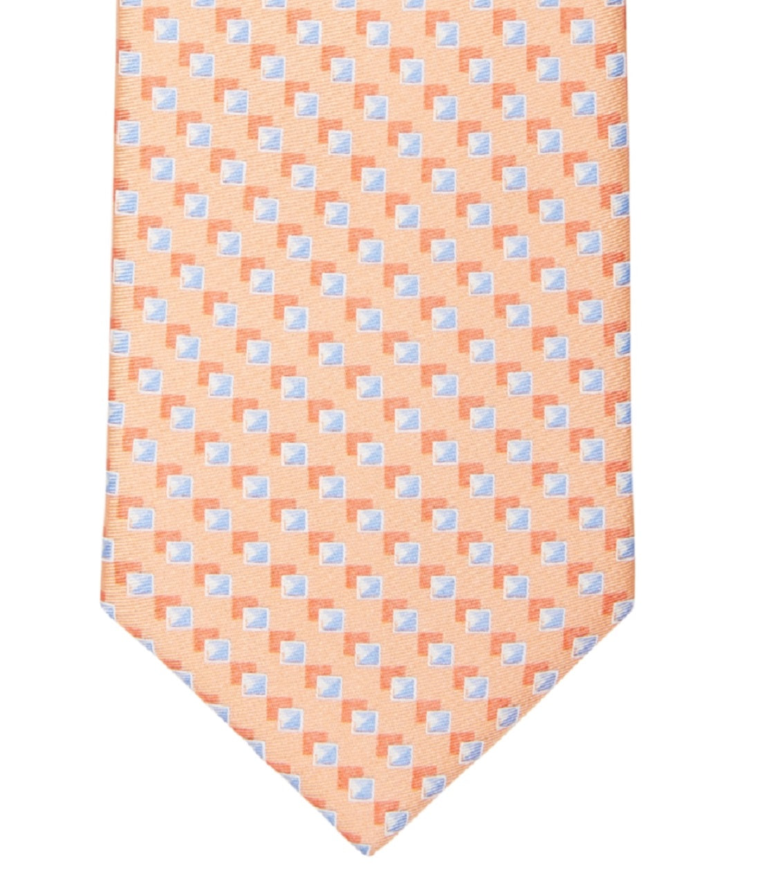 Gravata quadrada Michael Kors Classic Shadow Masculina Laranja Tamanho Regular