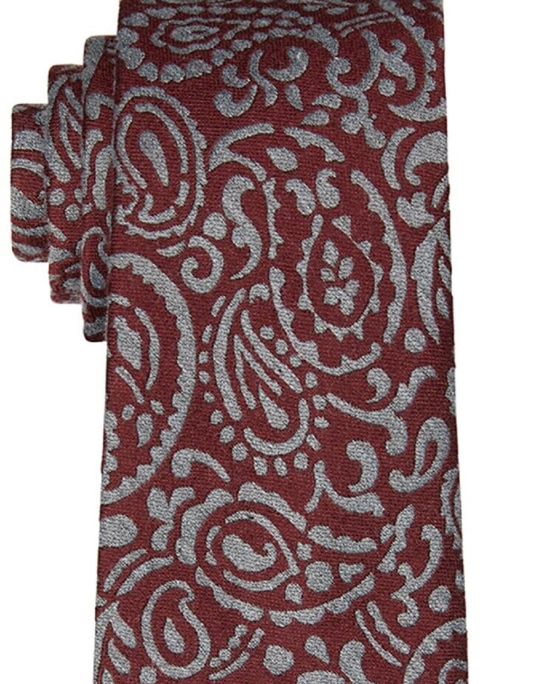 Gravata Michael Kors Classic Paisley Masculina Vermelha Tamanho Regular