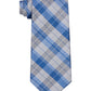 Gravata Calvin Klein Masculina Modern Glen Plaid Azul Tamanho Regular