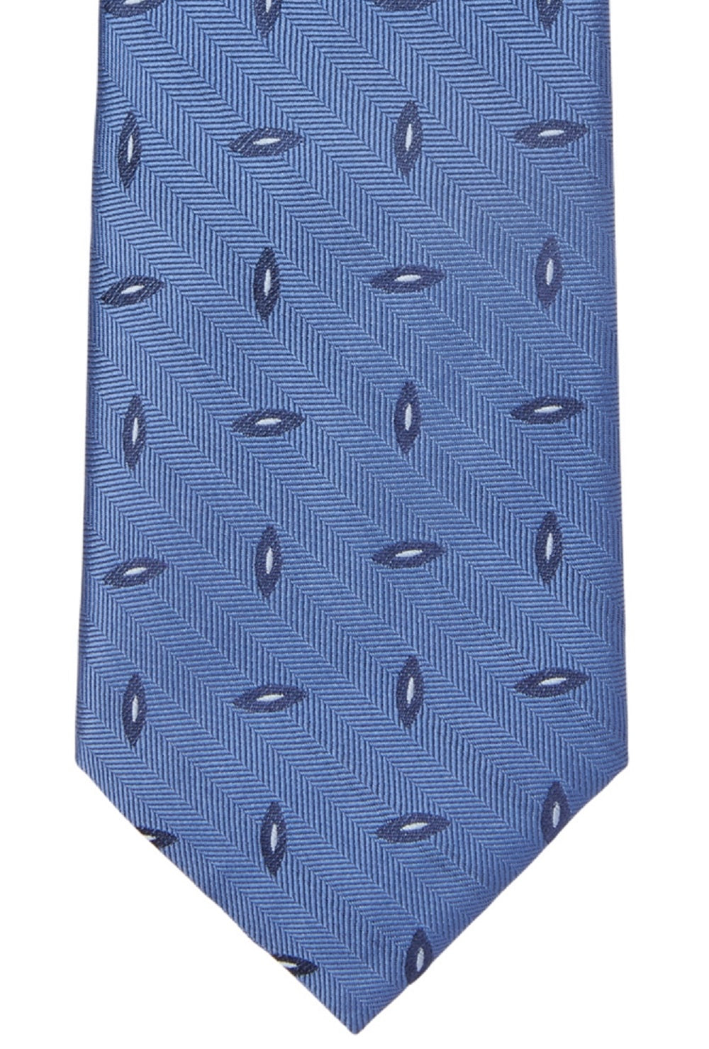 Calvin Klein Saucer Slim Herringbone Geo Tie Azul Masculino Tamanho Regular