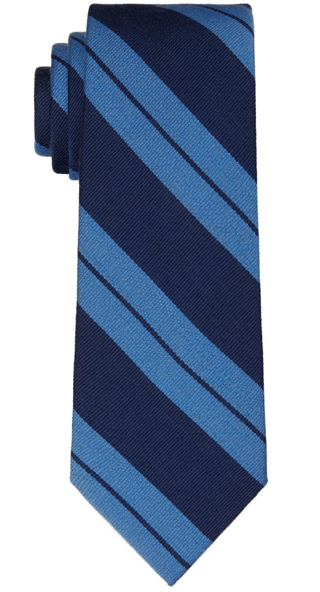 Gravata Ralph Lauren Slim Double Stripe Masculina Azul Tamanho Regular