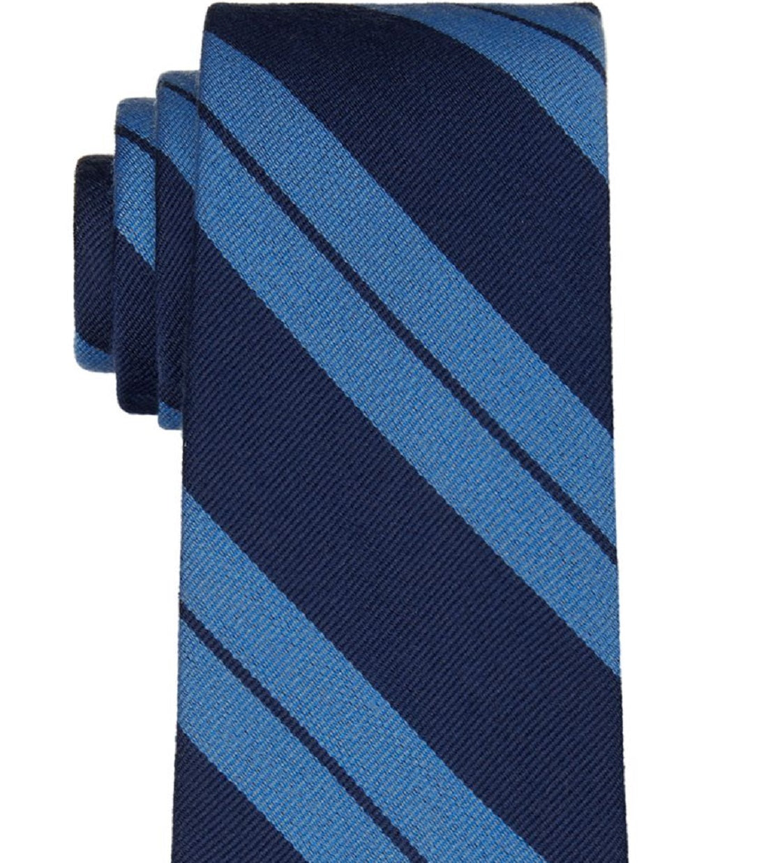 Gravata Ralph Lauren Slim Double Stripe Masculina Azul Tamanho Regular