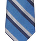 Gravata listrada diagonal masculina Tommy Hilfiger azul tamanho regular
