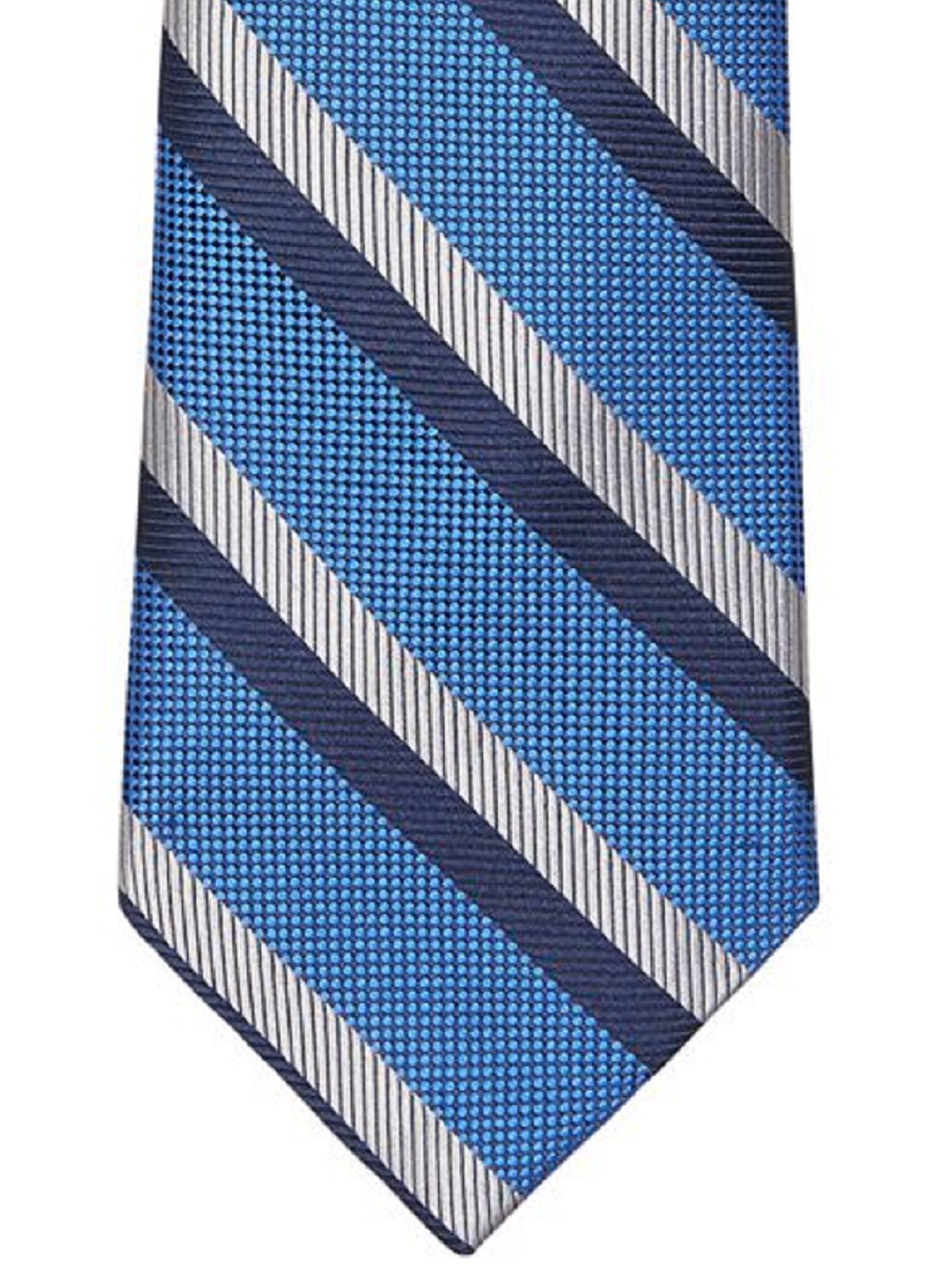 Gravata listrada diagonal masculina Tommy Hilfiger azul tamanho regular