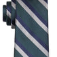 Gravata listrada diagonal masculina Tommy Hilfiger, verde, tamanho regular