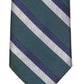 Gravata listrada diagonal masculina Tommy Hilfiger, verde, tamanho regular