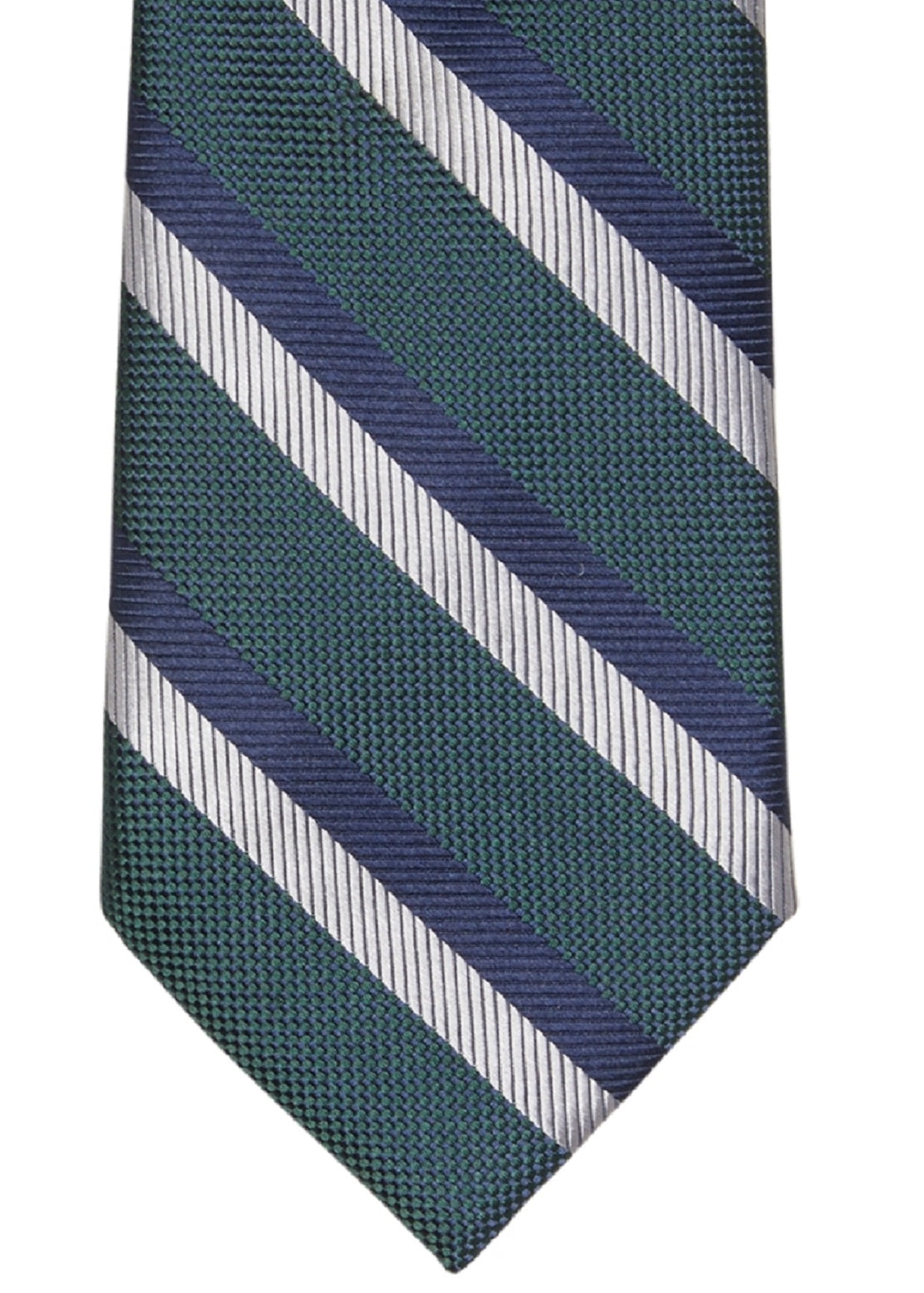 Gravata listrada diagonal masculina Tommy Hilfiger, verde, tamanho regular