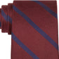 Gravata listrada diagonal clássica masculina Tommy Hilfiger vermelha tamanho regular