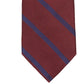 Gravata listrada diagonal clássica masculina Tommy Hilfiger vermelha tamanho regular