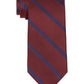 Gravata listrada diagonal clássica masculina Tommy Hilfiger vermelha tamanho regular