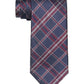 Gravata xadrez masculina Tommy Hilfiger Bold Leo vermelha tamanho regular